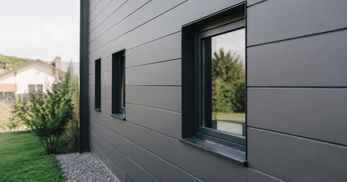 Panneaux de bardage fixes sur facade sans trous visibles