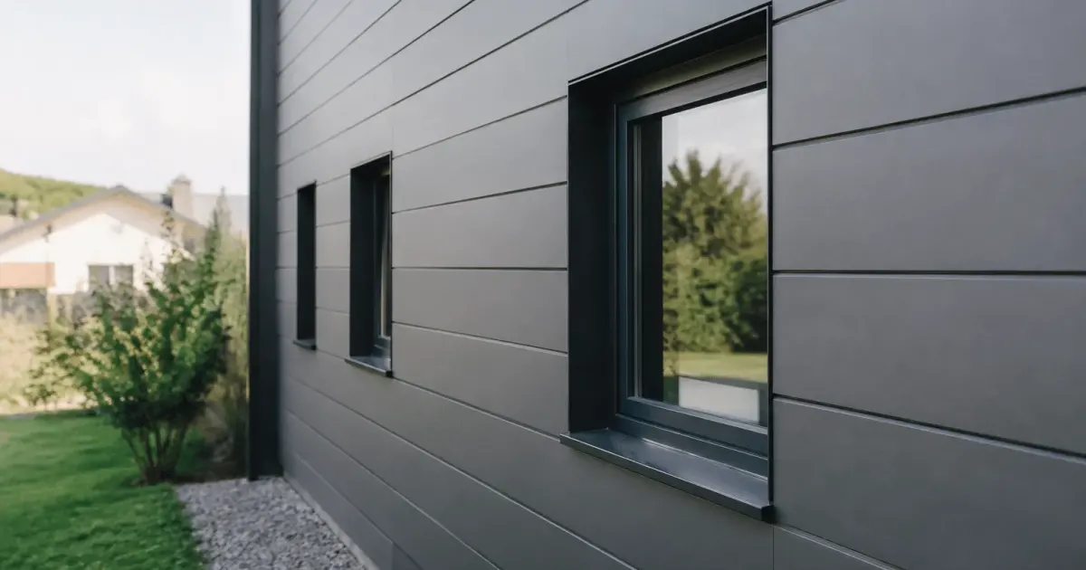 Panneaux de bardage fixes sur facade sans trous visibles